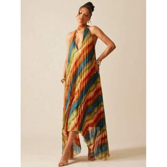 Dresses & Skirts - New Summer Women Outfit, Women Clothes, Women Abstract Print Stand C